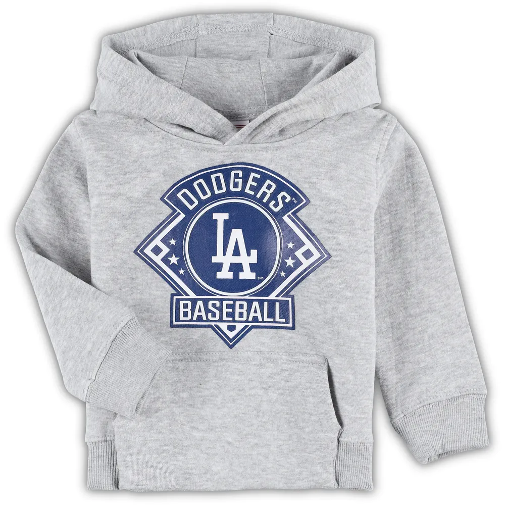 Men's Los Angeles Dodgers Stitches Royal Logo Full-Zip Hoodie