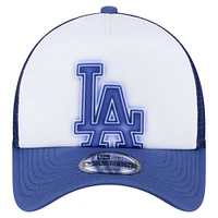 Toddler New Era  White/Royal Los Angeles Dodgers Painted A-Frame 9FORTY Trucker Adjustable Hat