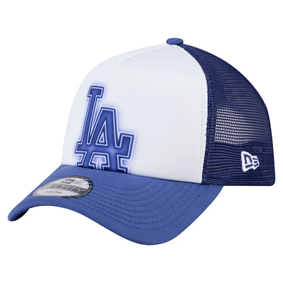 Toddler New Era  White/Royal Los Angeles Dodgers Painted A-Frame 9FORTY Trucker Adjustable Hat