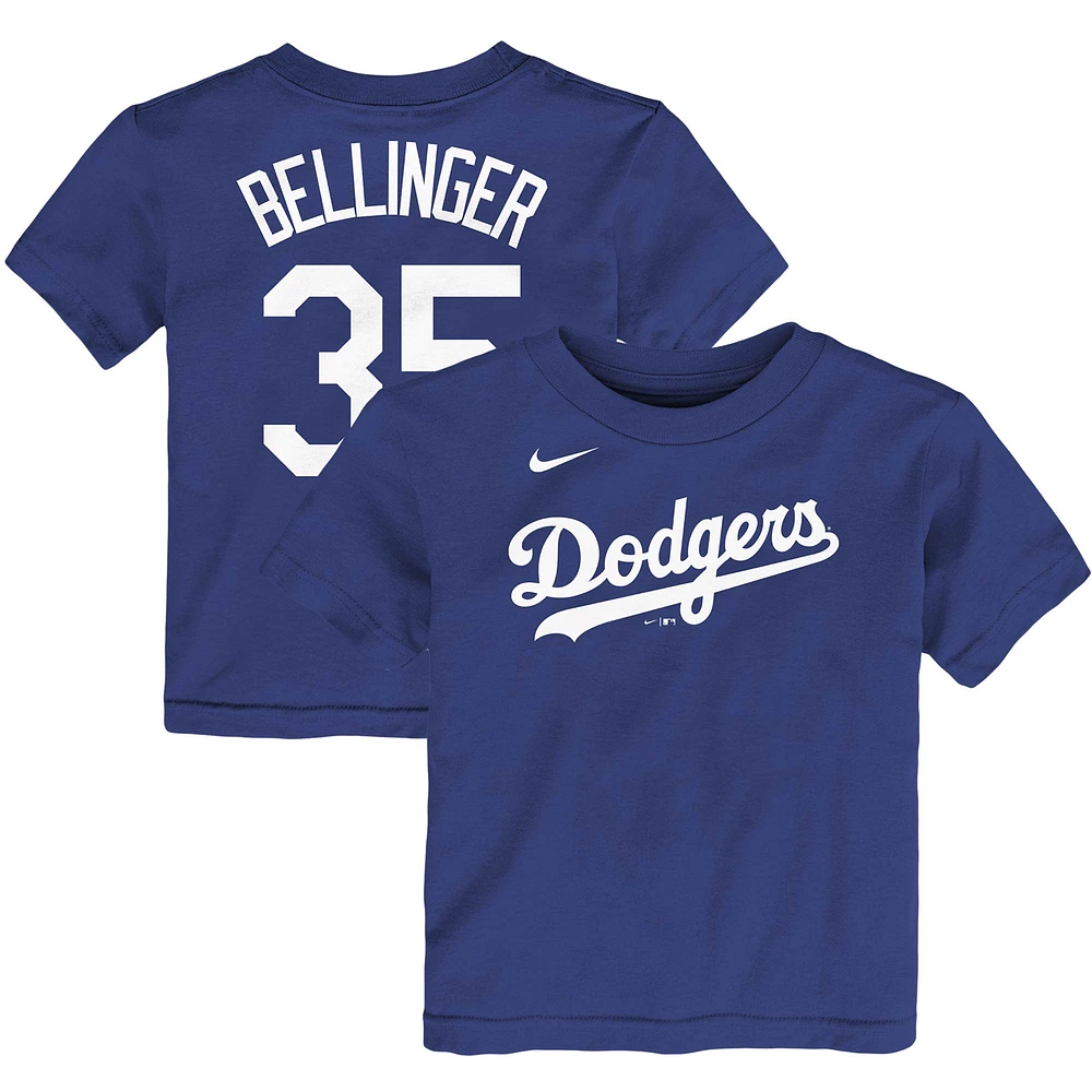 T-shirt avec nom et numéro du joueur Nike Cody Bellinger des Dodgers de Los Angeles pour tout-petits