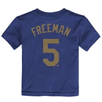 Toddler Nike Freddie Freeman Royal Los Angeles Dodgers 2025 Gold Collection Name & Number T-Shirt
