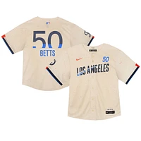 Maillot de joueur Nike Mookie Betts crème Los Angeles Dodgers 2024 City Connect Limited pour tout-petit