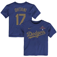 Toddler Nike Shohei Ohtani Royal Los Angeles Dodgers 2025 Gold Collection Name & Number T-Shirt