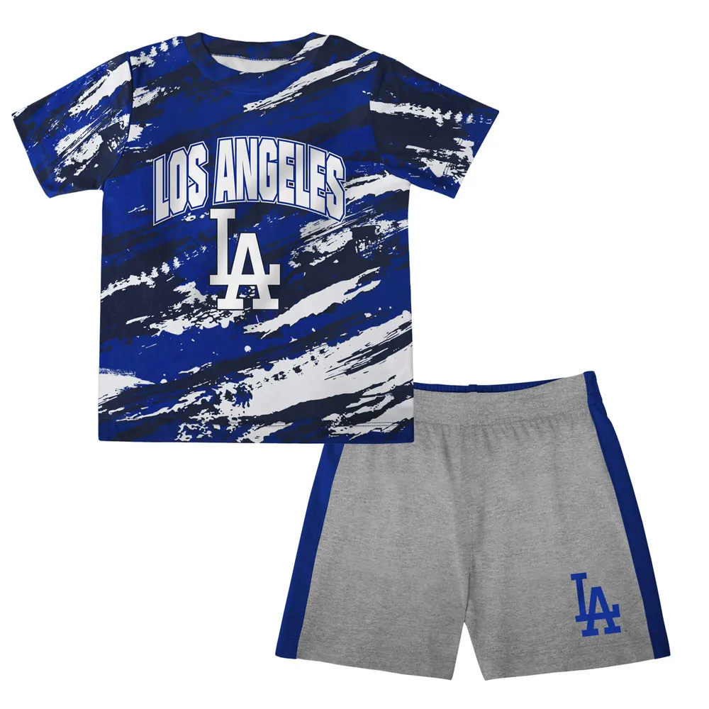 Men's Concepts Sport Royal/Black Los Angeles Dodgers Badge T-Shirt & Pants Sleep Set Size: Large