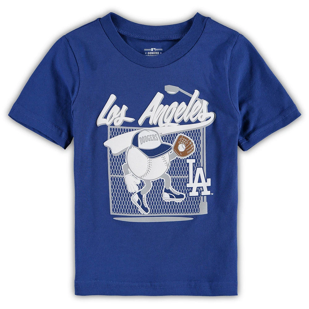 Toddler Royal Los Angeles Dodgers On the Fence T-Shirt