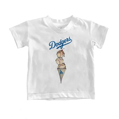 Women's Tiny Turnip White Los Angeles Dodgers Nacho Helmet T-Shirt