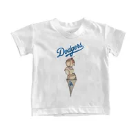 Los Angeles Dodgers Tiny Turnip Girls Youth Sugar Skull Fringe T