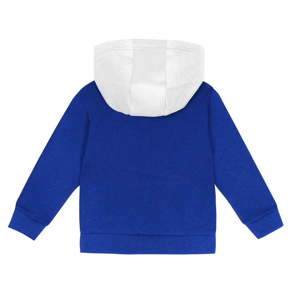 Ensemble sweat à capuche et pantalon de survêtement pour tout-petits blanc/bleu roi des Dodgers Los Angeles
