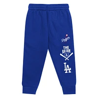 Ensemble sweat à capuche et pantalon de survêtement pour tout-petits blanc/bleu roi des Dodgers Los Angeles