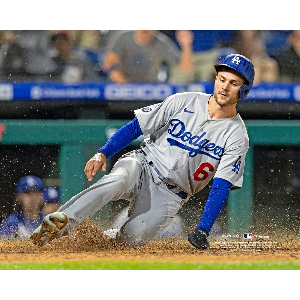 Lids Trea Turner Los Angeles Dodgers Fanatics Authentic Unsigned Slides  Into Home Plate Photograph