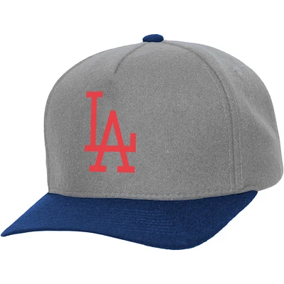 Unisex Mitchell & Ness  Gray Los Angeles Dodgers Basic Coop Pro Adjustable Hat