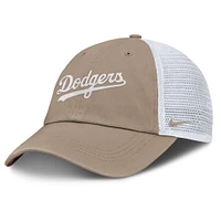 Unisex Nike Khaki/White Los Angeles Dodgers Club Trucker Adjustable Hat