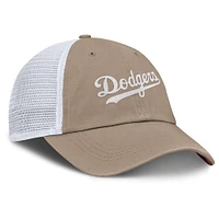 Unisex Nike Khaki/White Los Angeles Dodgers Club Trucker Adjustable Hat