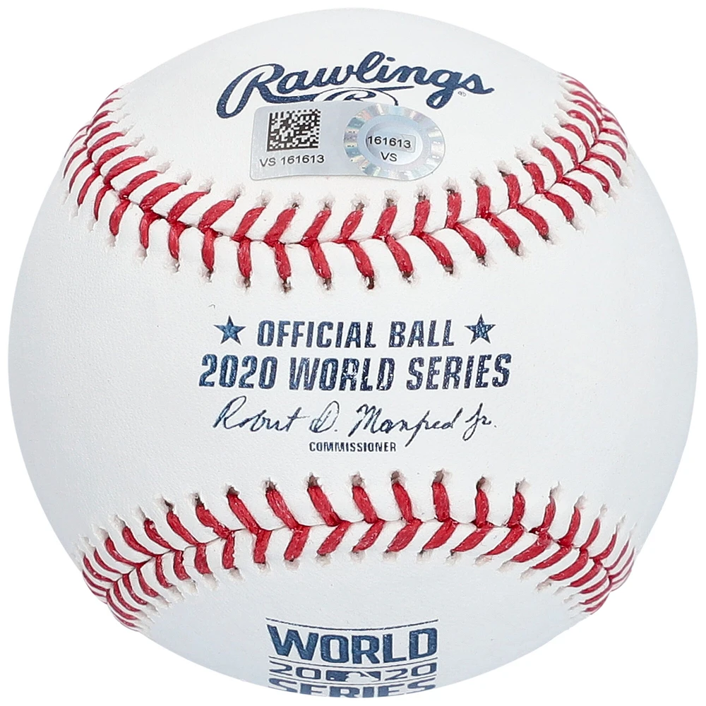 Walker Buehler Los Angeles Dodgers Autographed 2020 MLB World Series Champions World Series Logo Baseball with "2020 WS Champs" Inscription