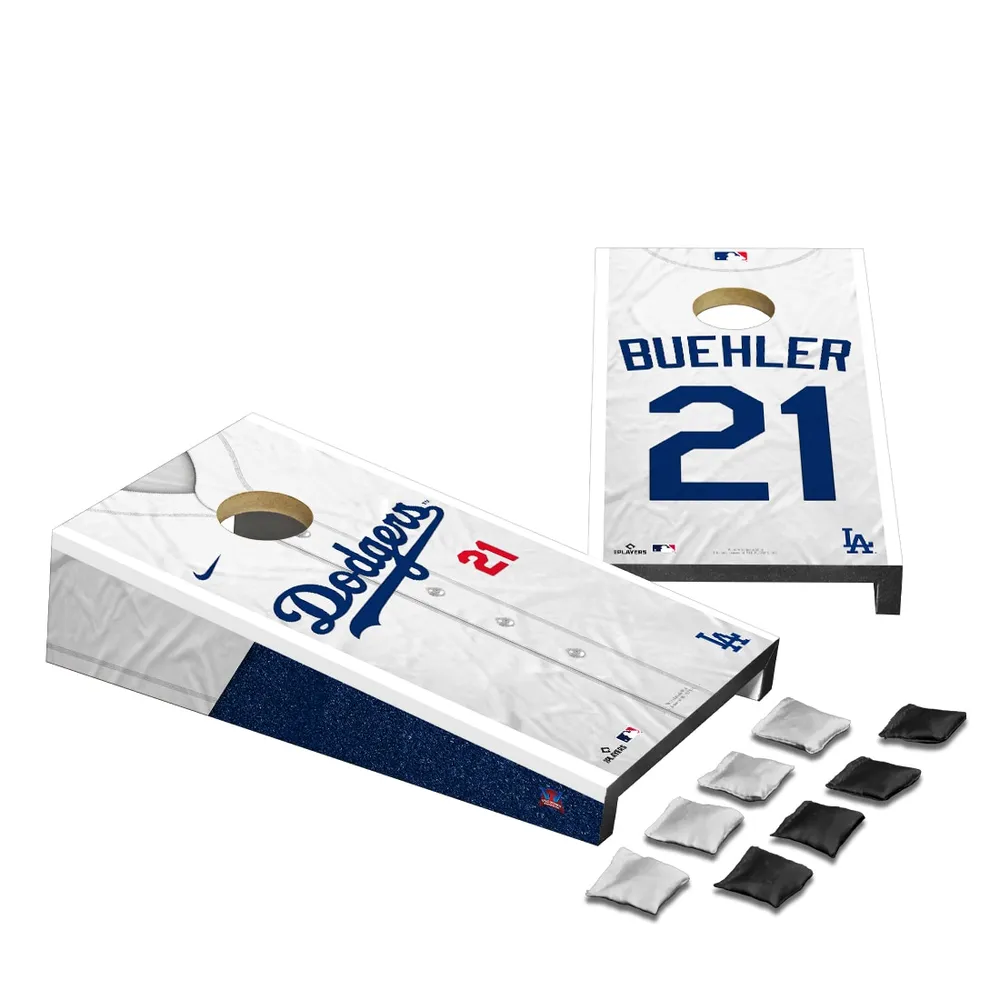 Walker Buehler Los Angeles Dodgers Jersey Design Desktop Cornhole Game Set