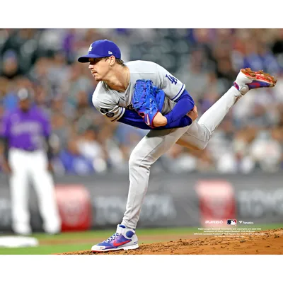 Walker Buehler Los Angeles Dodgers Fanatics Authentic Autographed 11 x 14  Throwing Spotlight Photograph