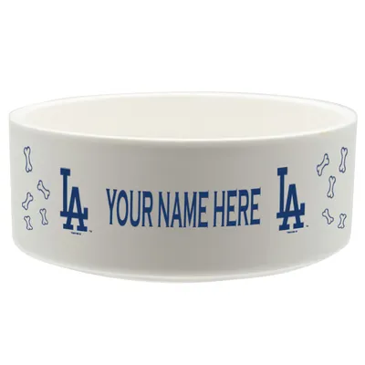 Los Angeles Dodgers 20oz. Personalized Pet Bowl - White