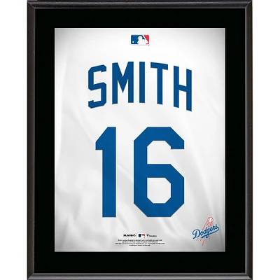 Plaque de joueur sublimée avec numéro de maillot Will Smith des Dodgers de Los Angeles 10,5" x 13"