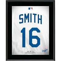 Plaque de joueur sublimée avec numéro de maillot Will Smith des Dodgers de Los Angeles 10,5" x 13"