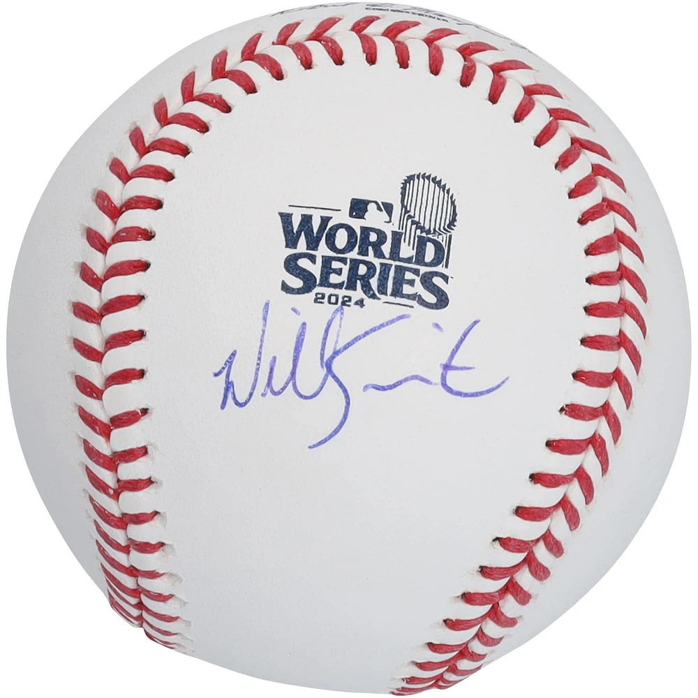 Will Smith Los Angeles Dodgers Autographed 2024 World Series Logo Baseball