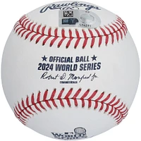 Will Smith Los Angeles Dodgers Autographed 2024 World Series Logo Baseball
