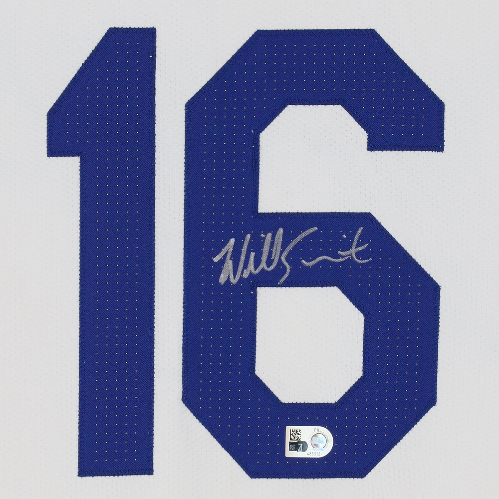 Will Smith Los Angeles Dodgers Autographed Player-Issued #16 White Jersey from the 2024 MLB Season