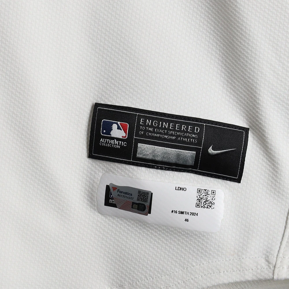 Will Smith Los Angeles Dodgers Autographed Player-Issued #16 White Jersey from the 2024 MLB Season