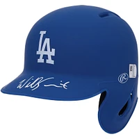 Will Smith Los Angeles Dodgers Autographed Rawlings Royal Matte Mini Batting Helmet