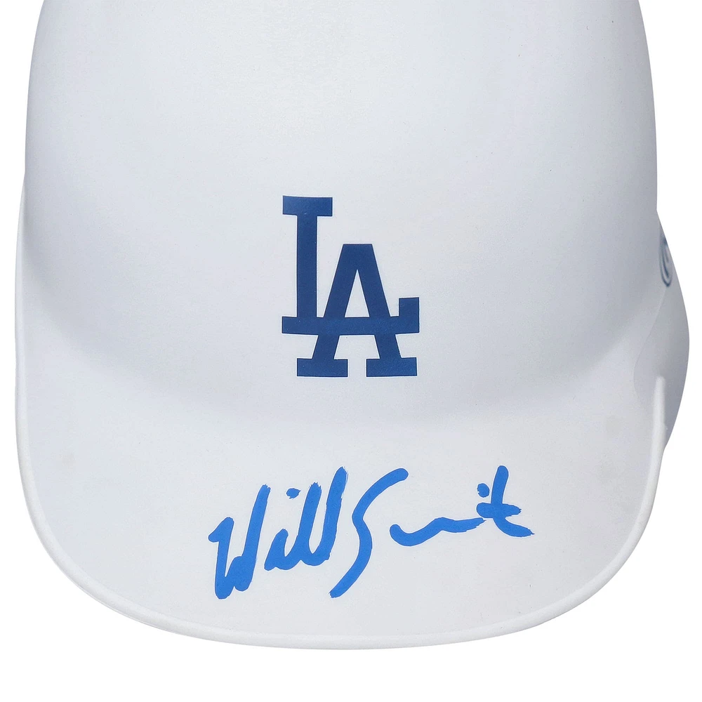Will Smith Los Angeles Dodgers Autographed White Matte Mini Batting Helmet