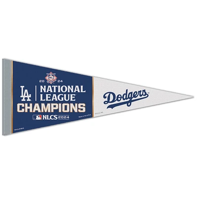 Fanion de qualité supérieure WinCraft Los Angeles Dodgers Champions de la Ligue nationale 2024 pour vestiaire 12" x 30"