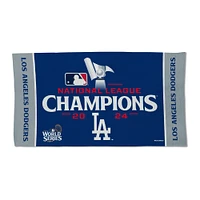 Serviette double face WinCraft Los Angeles Dodgers Champions de la Ligue nationale 2024 Vestiaire 22'' x 42''