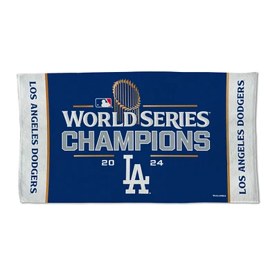 Serviette double face WinCraft Los Angeles Dodgers Champions de la Série mondiale 2024 Vestiaire 22" x 42"