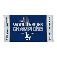 Serviette double face WinCraft Los Angeles Dodgers Champions de la Série mondiale 2024 Vestiaire 22" x 42"