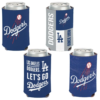 WinCraft Los Angeles Dodgers 4-Pack 12oz. Can Cooler Set