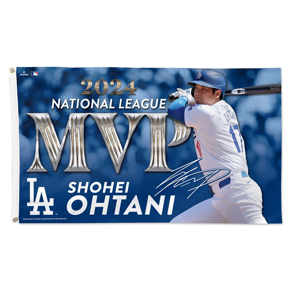 Drapeau de luxe unilatéral WinCraft Shohei Ohtani des Dodgers de Los Angeles 2024 NL MVP 3' x 5'