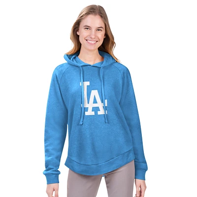Women's G-III 4Her by Carl Banks  Light Blue Los Angeles Dodgers Jordan Angel Raglan Fleece Pullover Hoodie