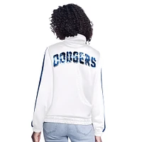 Veste de survêtement entièrement zippée G-III Sports by Carl Banks blanche Los Angeles Dodgers Gear II pour femme