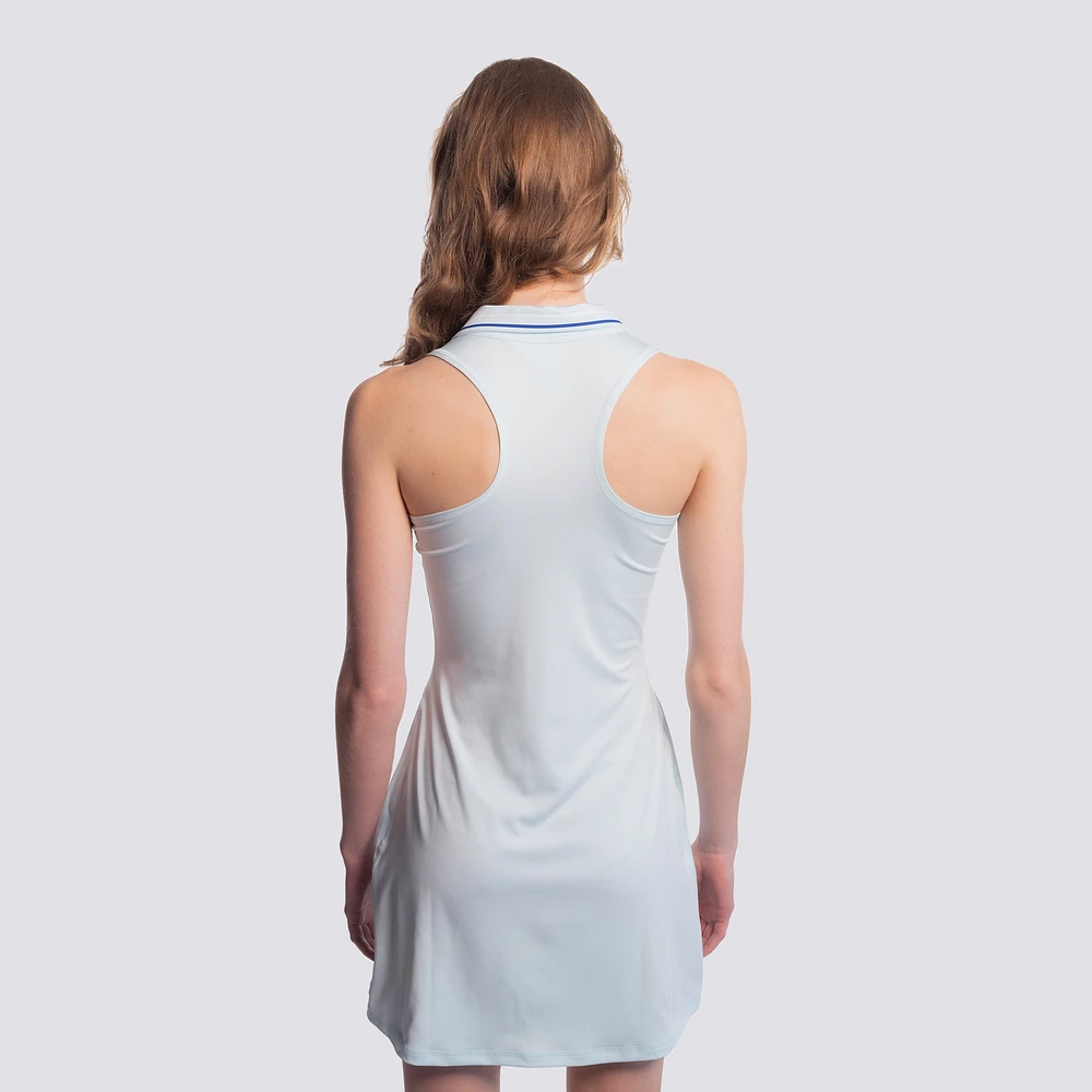 Robe à col en V bleu clair Celeste des Los Angeles Dodgers de Lusso pour femme