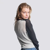 Pull à col cranté en maille Seraphina bleu marine pour femme des Dodgers de Los Angeles Lusso