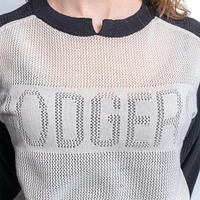 Pull à col cranté en maille Seraphina bleu marine pour femme des Dodgers de Los Angeles Lusso