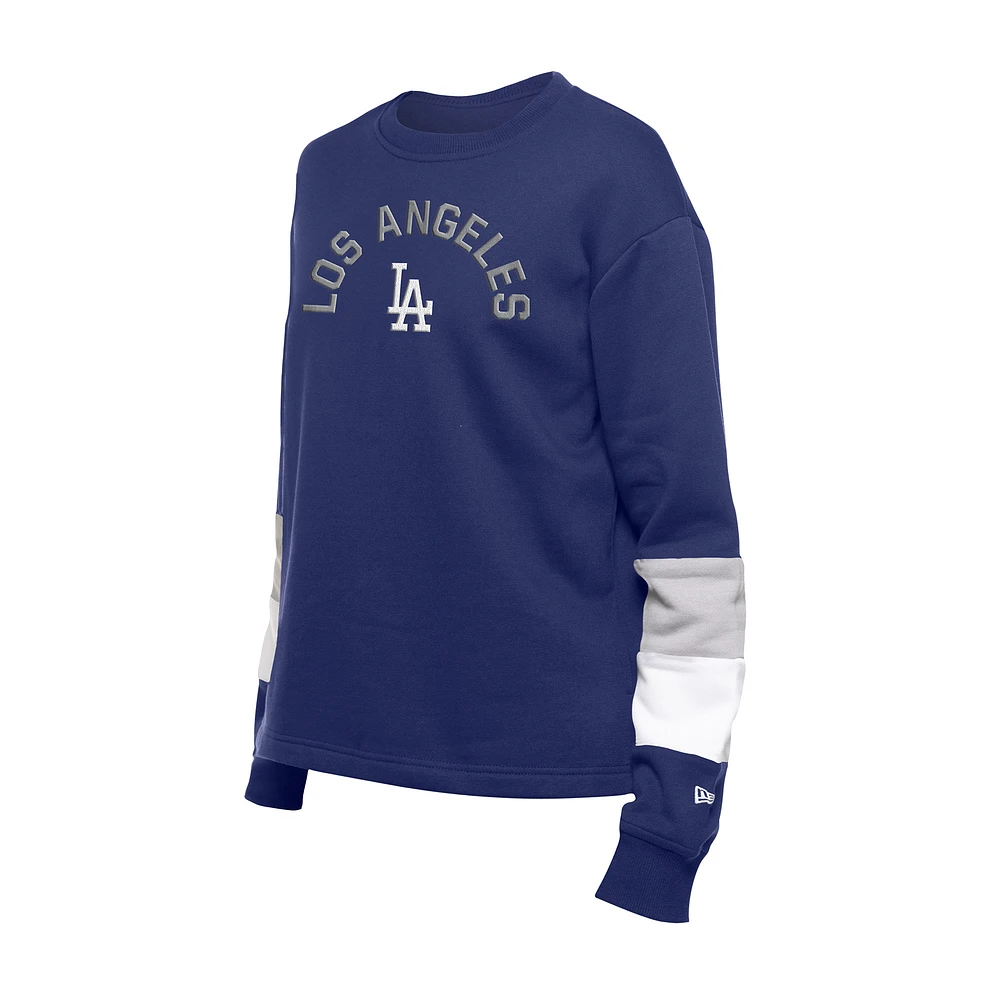 Women's New Era  Blue Los Angeles Dodgers Game Day Color Pullover Sweatshirt