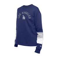 Women's New Era  Blue Los Angeles Dodgers Game Day Color Pullover Sweatshirt