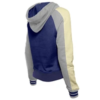 Women's New Era  Royal Los Angeles Dodgers Cooperstown Collection Cropped Raglan Pullover Hoodie