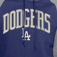 Women's New Era  Royal Los Angeles Dodgers Cooperstown Collection Cropped Raglan Pullover Hoodie