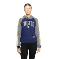 Women's New Era  Royal Los Angeles Dodgers Cooperstown Collection Cropped Raglan Pullover Hoodie