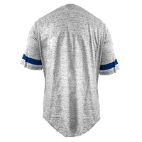 Women's Profile Heather Gray Los Angeles Dodgers Lace-Up Fleck T-Shirt