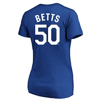 Women's Profile Mookie Betts Royal Los Angeles Dodgers Plus Name & Number T-Shirt