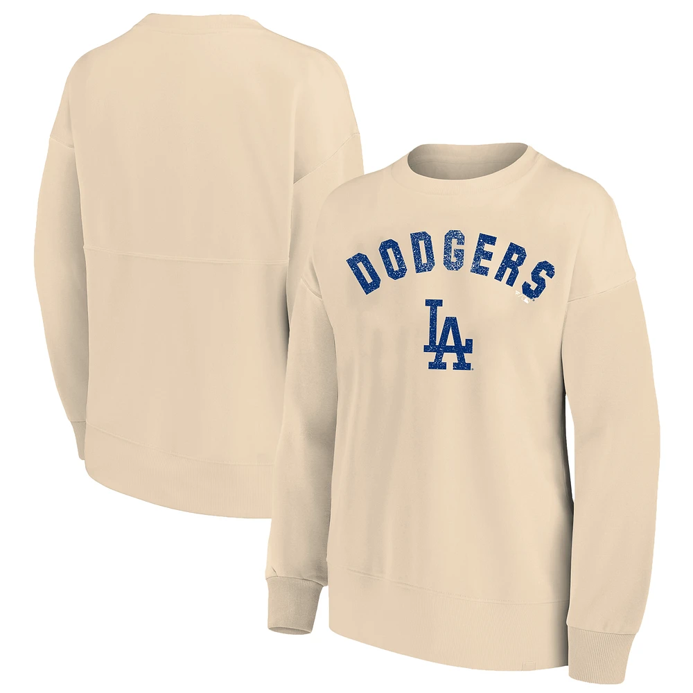 Sweat-shirt en molleton français grande taille pour femme Profile Oatmeal Los Angeles Dodgers