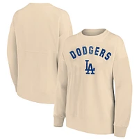 Sweat-shirt en molleton français grande taille pour femme Profile Oatmeal Los Angeles Dodgers