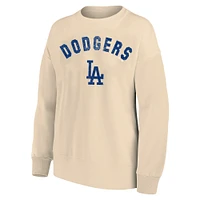 Sweat-shirt en molleton français grande taille pour femme Profile Oatmeal Los Angeles Dodgers